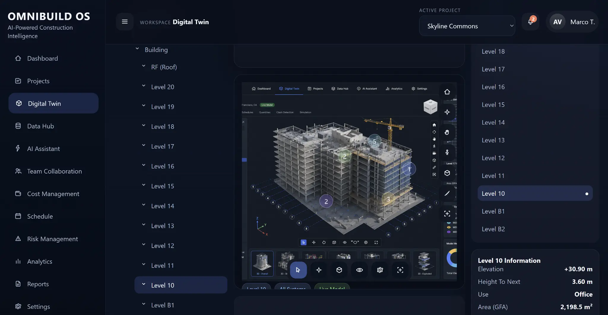 Omnibuild OS — Live Digital Twin